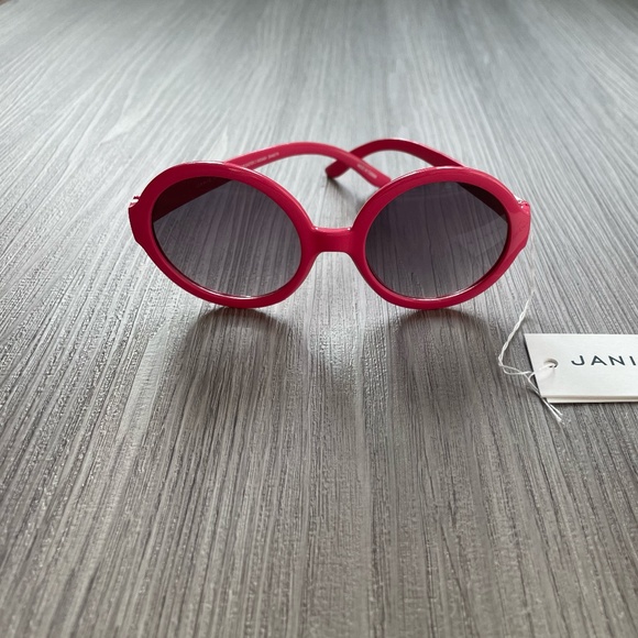 NWT Janie and Jack Round Frame Sunglasses Pink 4 and Up - Picture 6 of 6